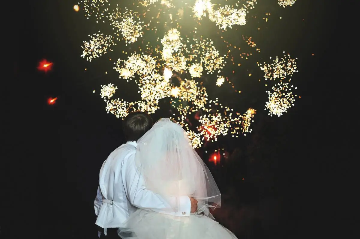 Feux d'artifice mariage